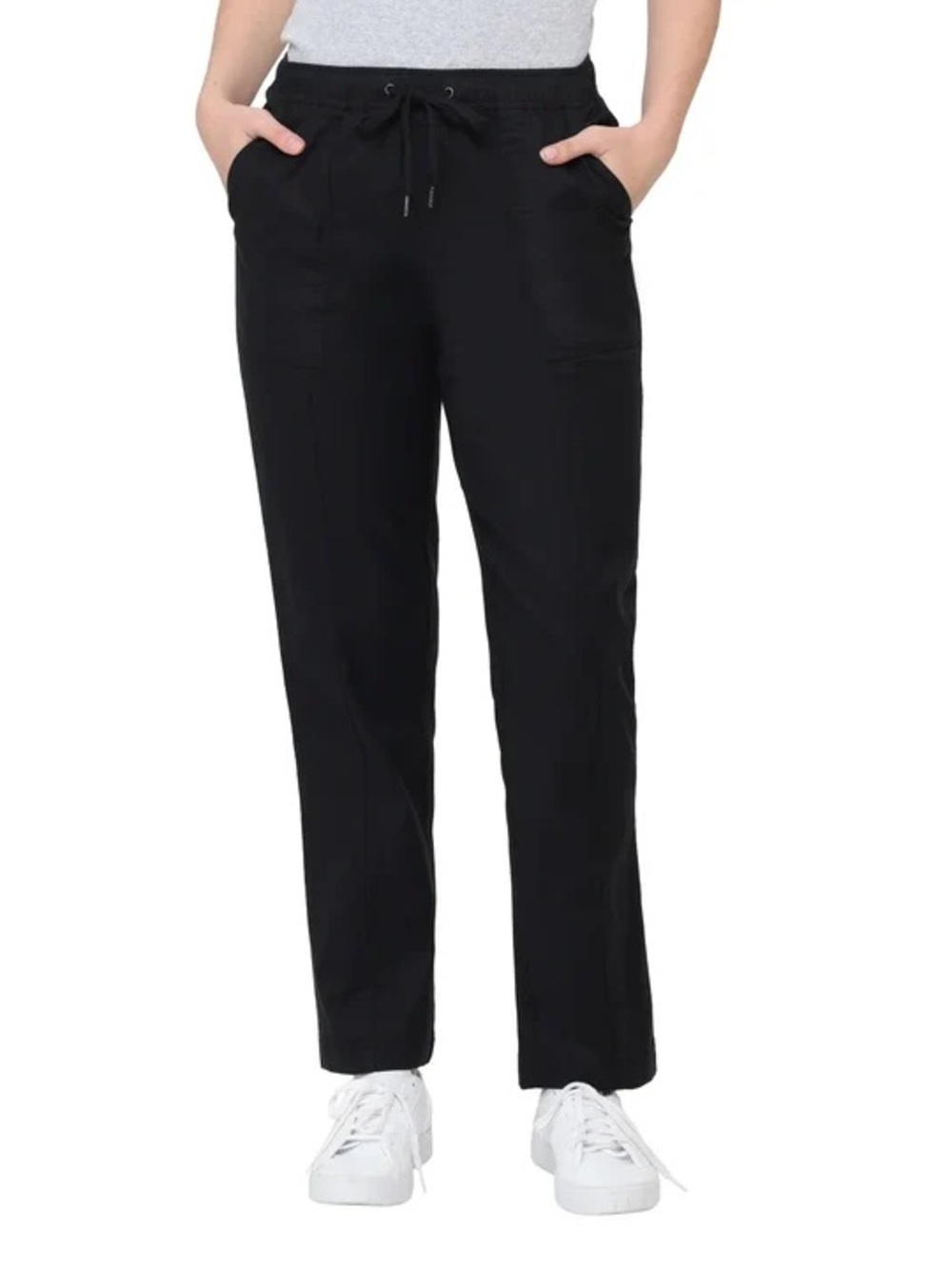 Tahari Pull On Black Drawstring Women's Pants Size Large NWT